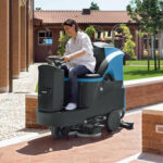 Maintaining a clean and hygienic school environment is crucial for the health and well-being of students and staff. Incorporating the use of cleaning machines, such as floor cleaning machines, pressure washers, commercial vacuums, carpet extractors, and steam cleaning equipment, can save time and effort, reach areas that are difficult to clean manually, improve hygiene and reduce the spread of germs, and be more cost-effective in the long run. The use of window cleaning equipment, scrubber dryers, high-pressure washers, and trash compactors can also help to maintain a clean and safe school environment. By utilizing these top cleaning machines, schools can ensure that they are providing students and staff with a healthy and comfortable learning and working environment, Fimap MR100B Refurbished Ride On Battery Scrubber Dryer