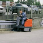 Hako Jonas indoor and outdoor ride on sweeper hire can even climb hills and ramps