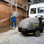 The Karcher HDS 7/10-4M, a powerful industrial steam pressure washer is available to hire, buy new, used or refurbished jet wash. High pressure cleaners can be used for various applications including Vehicle cleaning, Equipment and machinery cleaning, Workshop cleaning, Service station cleaning, Facade cleaning, Swimming pool cleaning, Cleaning production systems, Cleaning in production processes, Cleaning of sports facilities. You can hire industrial pressure washers and hire commercial jet wash or why not buy industrial pressure washers or buy new, used or refurbished commercial jet washes.